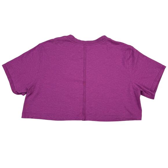 LULULEMON All Yours Cropped T-Shirt Size 4 Vivid Plum - Picture 5 of 6